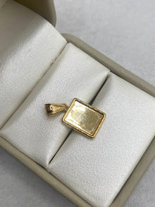 Dije placa borde liso  Oro amarillo 18k 0,88 Gr / 1 mm / 2 Cm