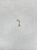 Piercing chipa circon punta curva (nariz)