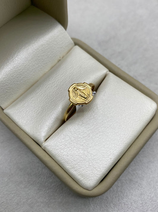 Anillo virgen milagrosa  Oro amarillo 18k / Talla 7 1/2 / 0,88 Gr