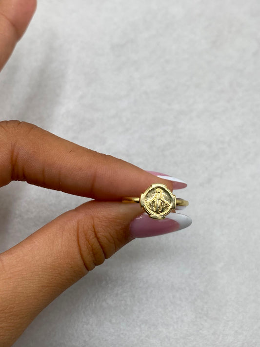 Anillo virgen milagrosa  Oro amarillo 18k / Talla 7 1/2 / 0,88 Gr