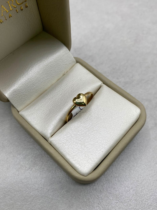 Anillo corazon liso  Oro amarillo 18k / Talla 9 / 0,79 Gr / 1,6 mm