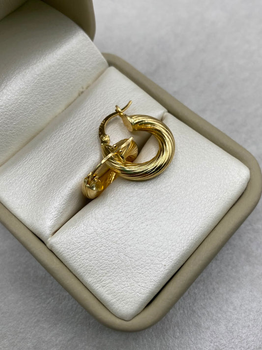Candonga entorchada Oro amarillo 18k 2,55 Gr / 2 Cm