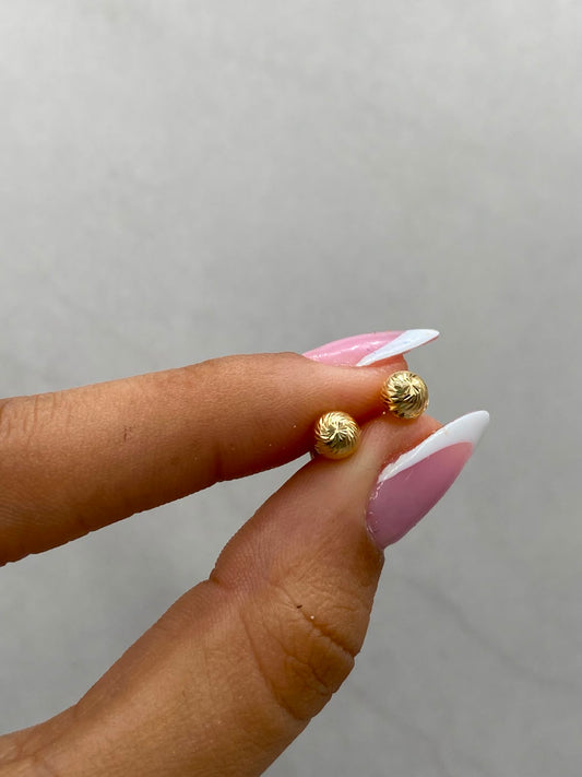 Topos bolas diamantados Oro amarillo 18k 0,70 Gr / 6 mm