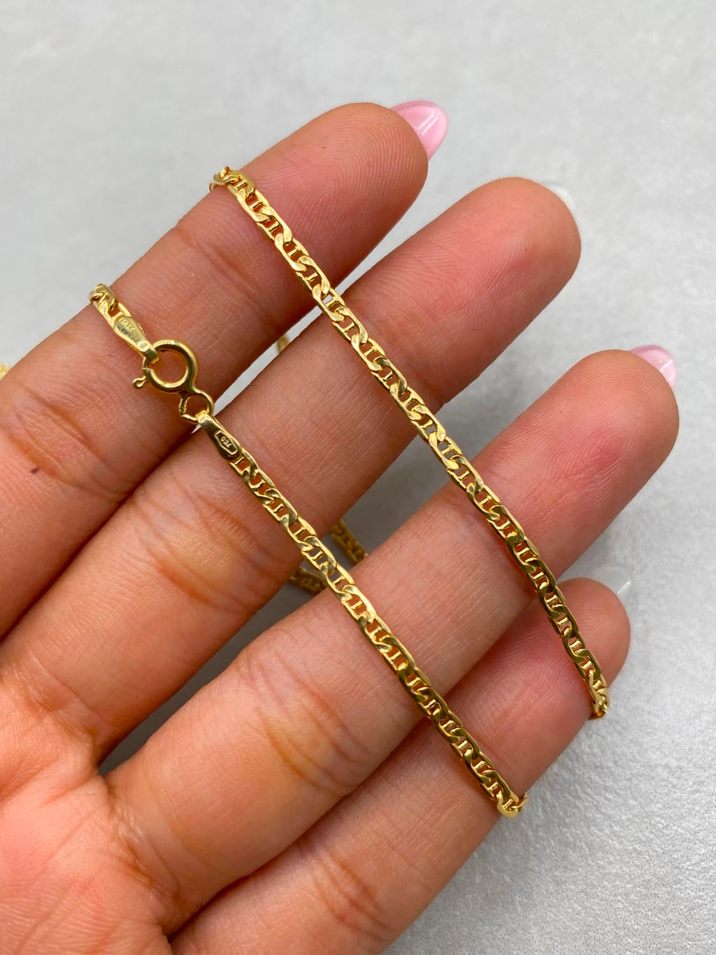 Cadena It plana Oro amarillo 18k +1 / 3,09 Gr / 2 mm / 50 Cm