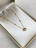 Pulso It franco aros abrazados con balines lisos  Oro amarillo 18k +3 / 0,73 Gr / 1 mm / 19 Cm