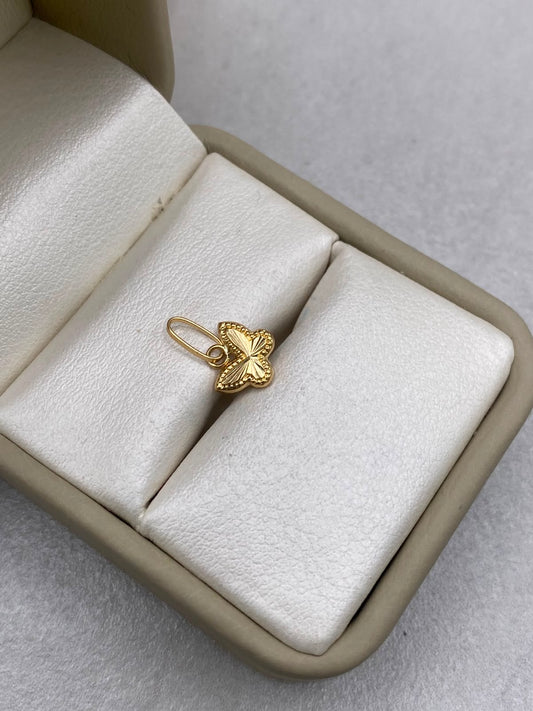 Dije mariposa diamantada Oro amarillo 18k 0,28 Gr / 8,23 mm / 2,0 Cm
