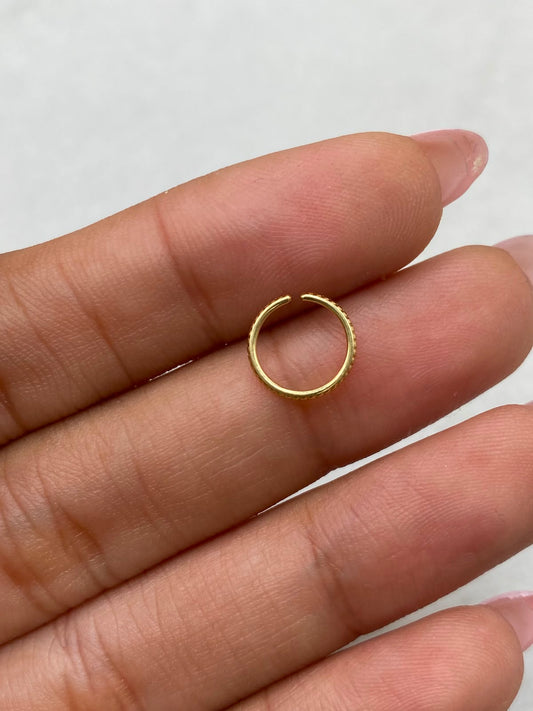 Piercing aro borde diamantado