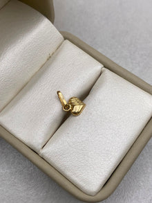Dije corazon liso rayas Oro amarillo 18k 0,26 Gr / 7,14 mm / 1,5 Cm