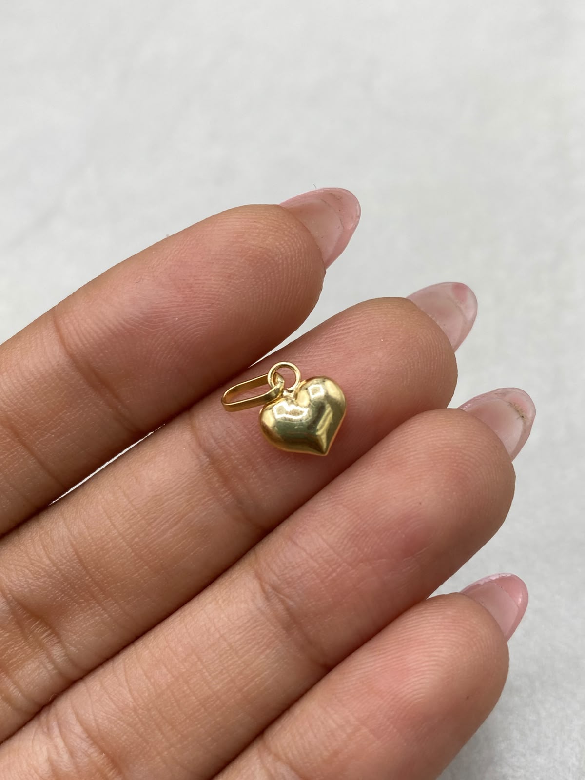 Dije corazon inflado  Oro amarillo 18k 0,33 Gr / 8,07 mm / 1,5 Cm