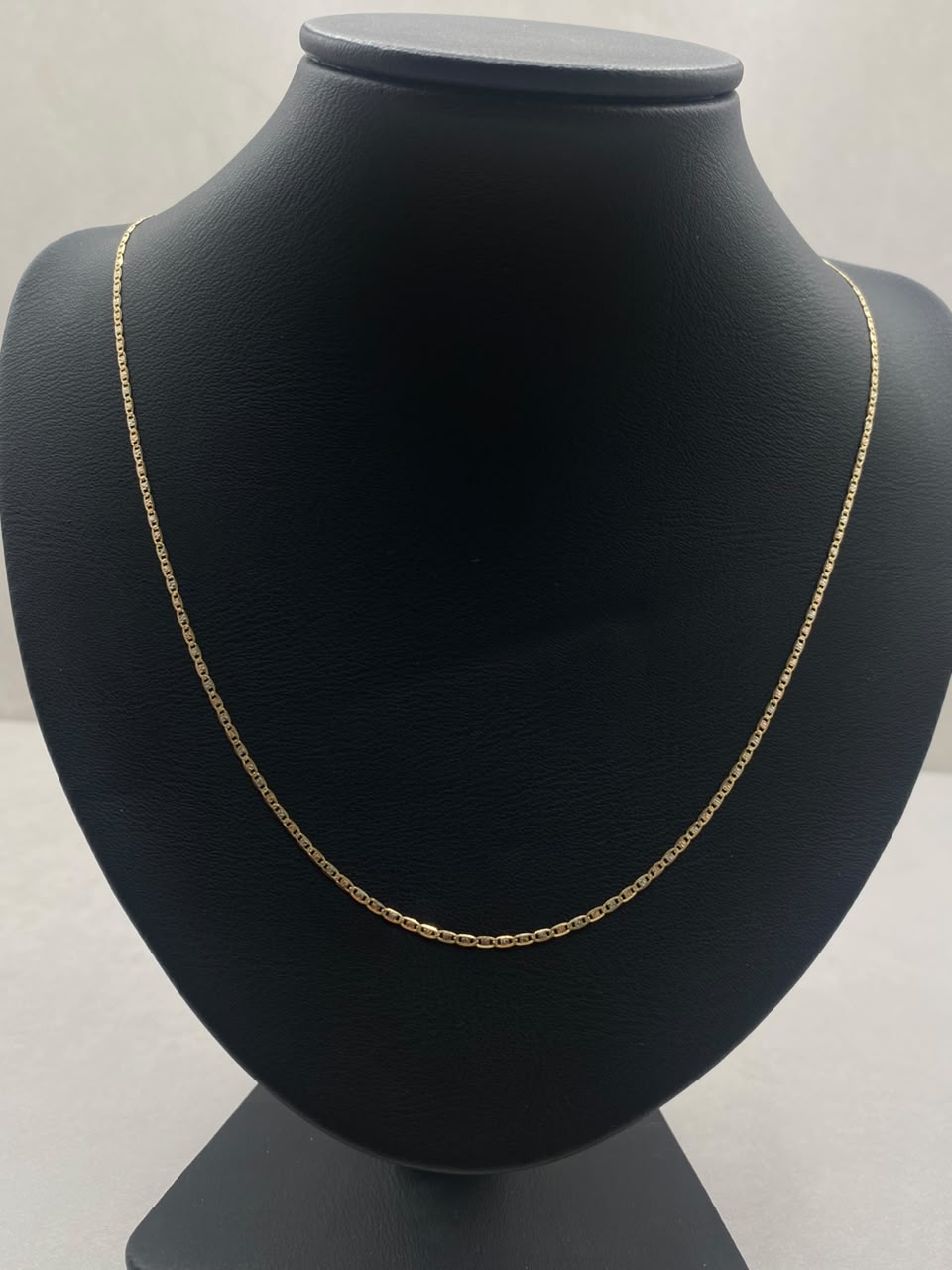 Cadena It plana diamantada Tres oros 18k 1,91 Gr / 1,0 mm / 45 Cm