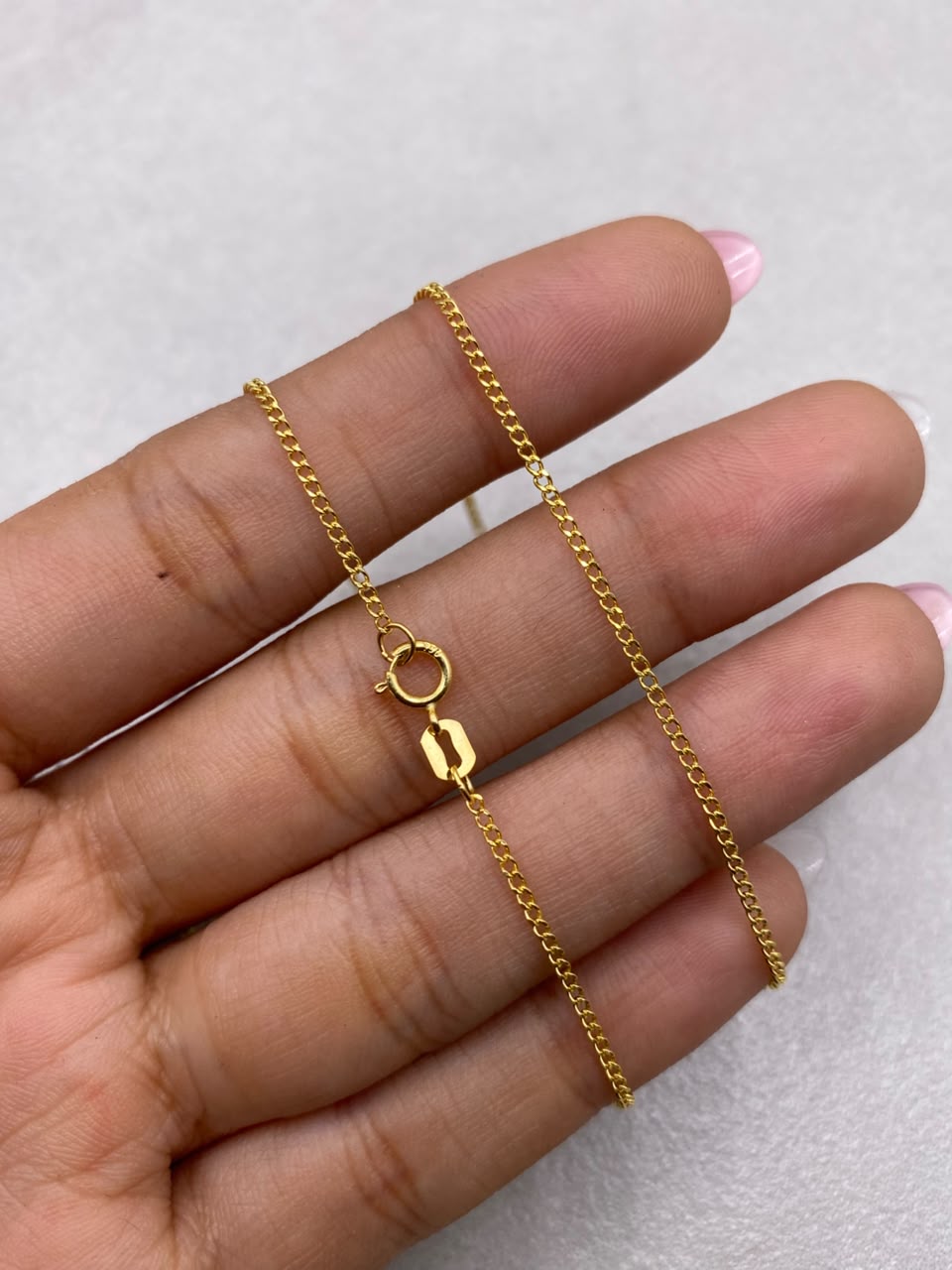 Cadena It cubana Oro amarillo 18k 1,50 Gr / 0,9 mm / 60 Cm