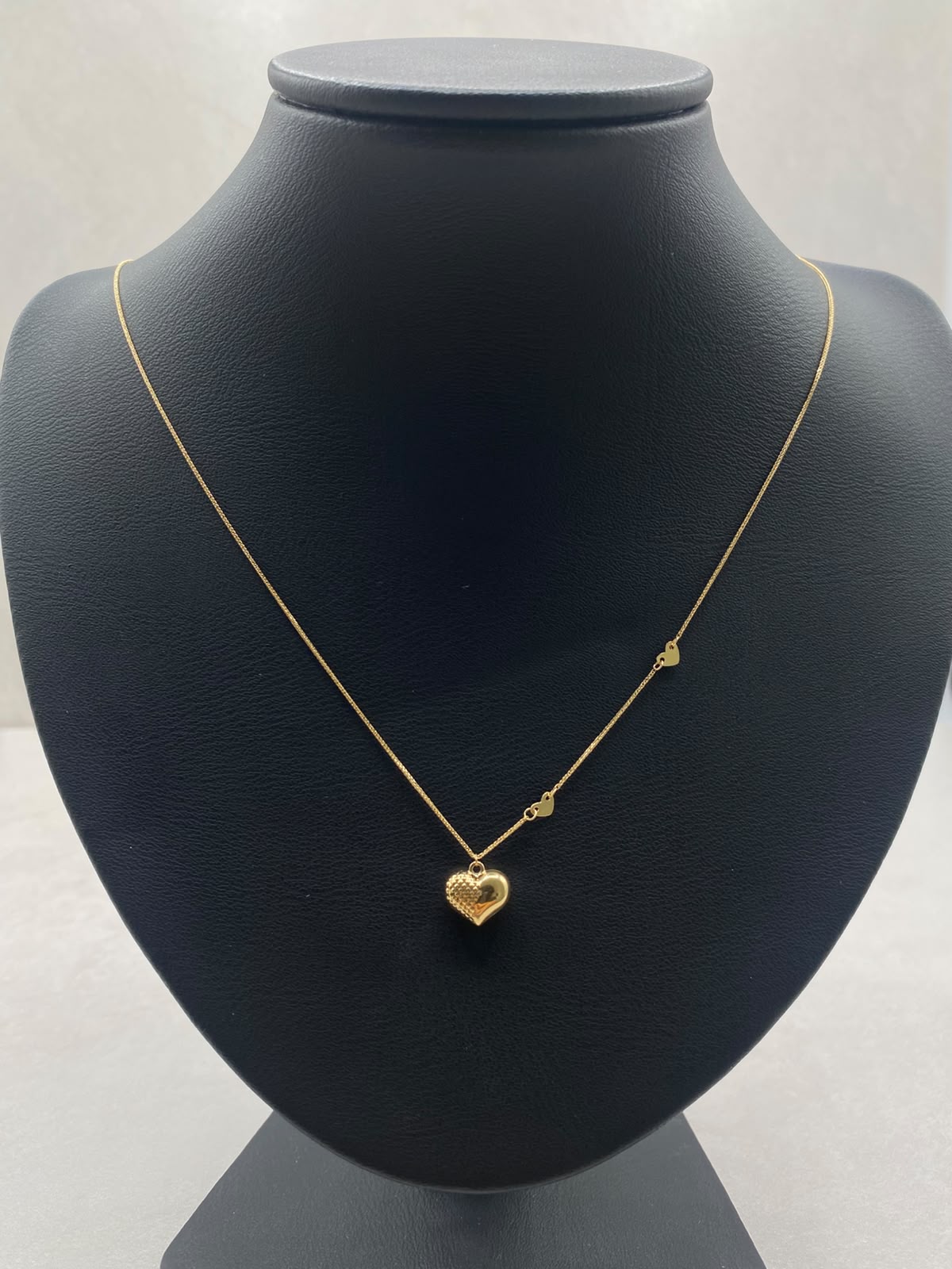 Cadena It set franco + dije corazon Oro amarillo 18k +3 / 1,04 Gr / 1,0 mm / 45 Cm