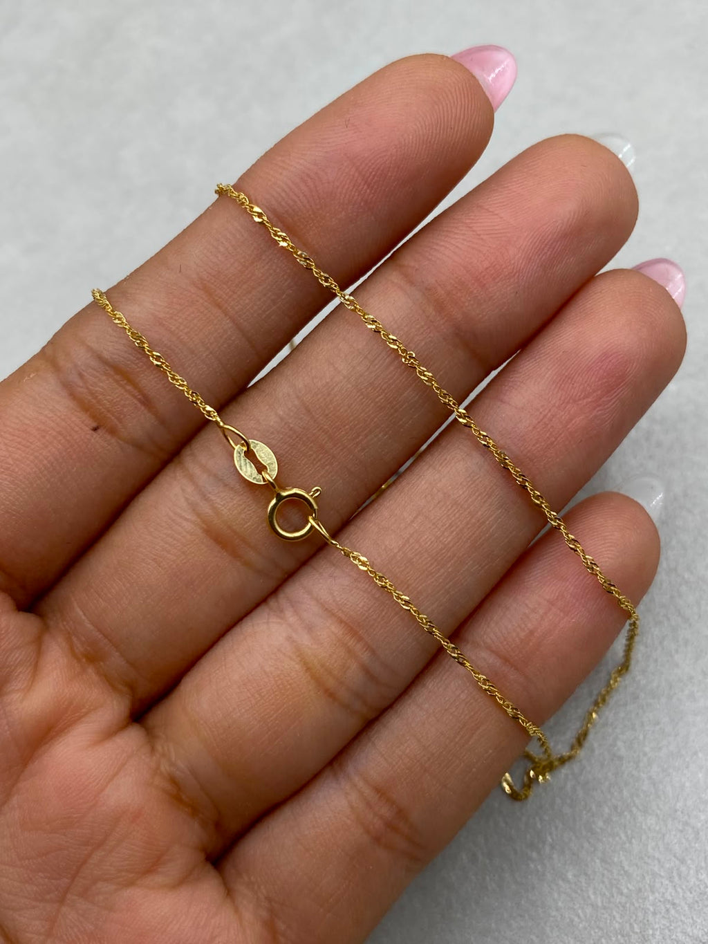 Cadena It singapur Oro amarillo 18k +1 / 1,15 Gr / 1,0 mm / 50 Cm