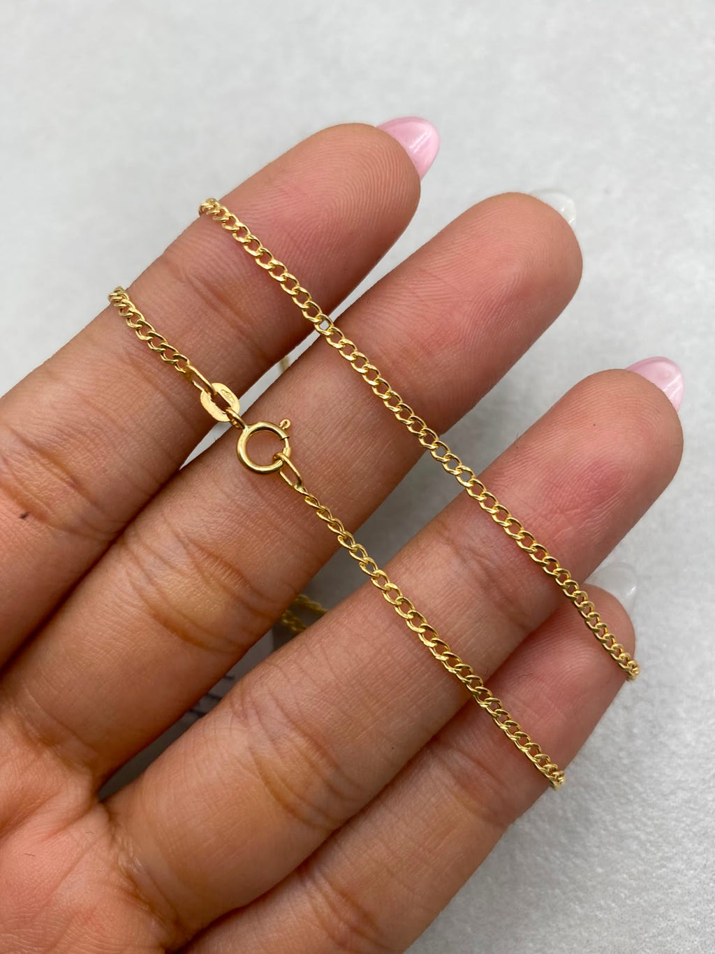 Cadena It mini cubana Oro amarillo 18k 1,19 Gr / 1,0 mm / 45 Cm