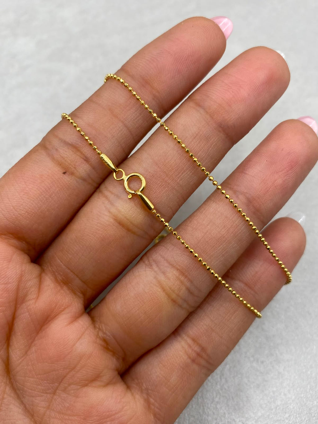Cadena It mini militar Oro amarillo 18k +1 / 2,47 Gr / 1 mm / 60 Cm