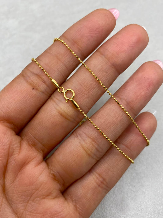 Cadena It mini militar Oro amarillo 18k +1 / 2,47 Gr / 1 mm / 60 Cm