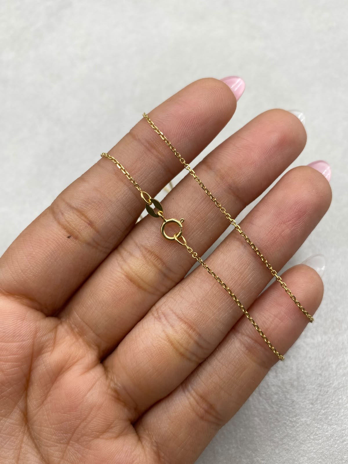 Cadena It aro seguido  Oro amarillo 18k 1,70 Gr / 1 mm / 50 Cm
