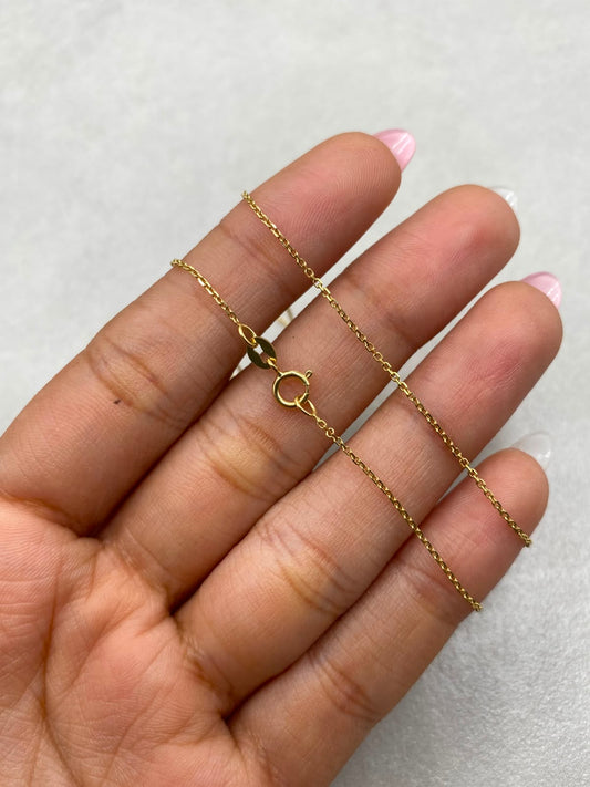 Cadena It aro seguido  Oro amarillo 18k 1,70 Gr / 1 mm / 50 Cm