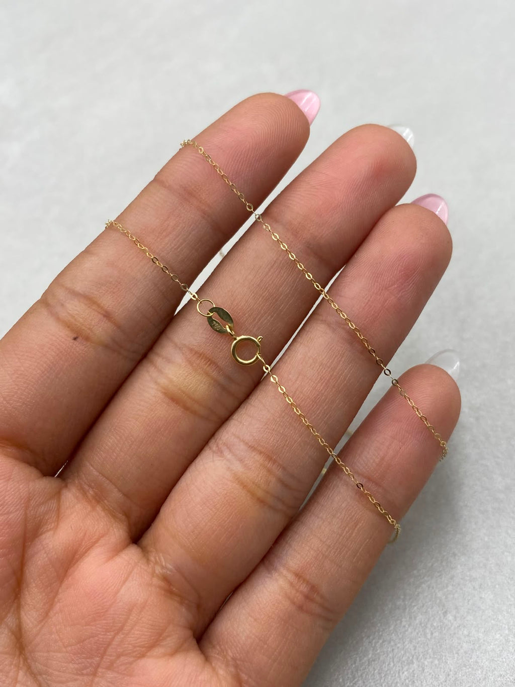 Cadena It aro seguido  Oro amarillo 18k 0,35 Gr / 1 mm / 45 Cm