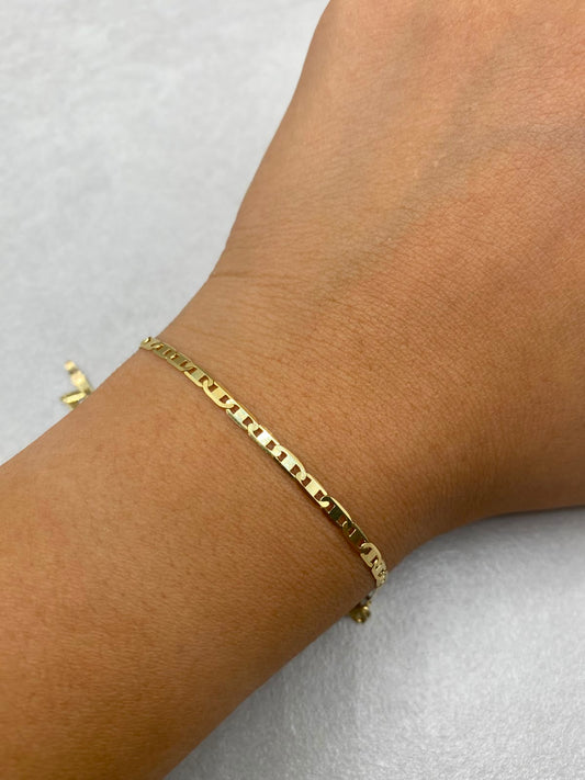 Pulso It Plano escalera Oro amarillo 18k +1 / 2.12 Gr / 2,24 mm / 19 Cm