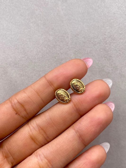 Topos virgen  guadalupe Oro amarillo 18k 0,86 Gr / 4 mm