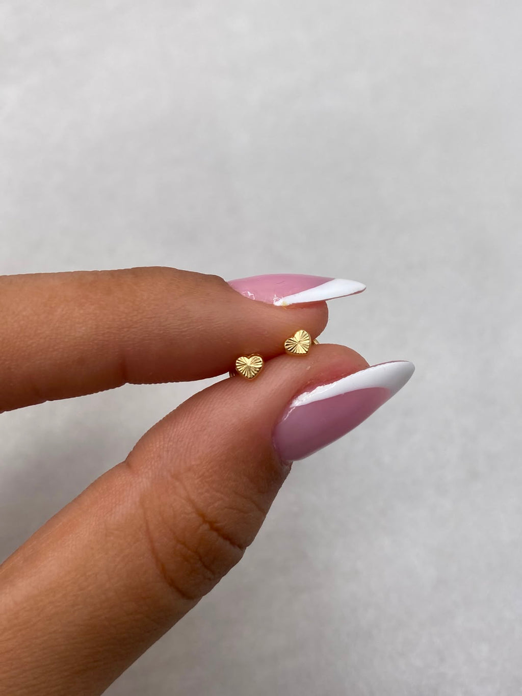 Topos corazon plano diamantado Oro amarillo 18k 0,38 Gr / 5 mm