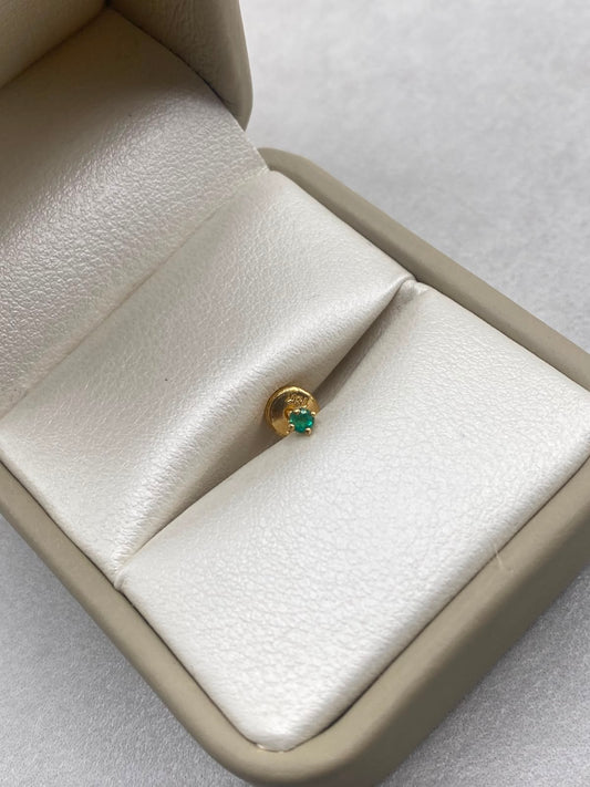 Topos Esmeralda Oro amarillo 18k 0,23 Gr / 3,20 mm