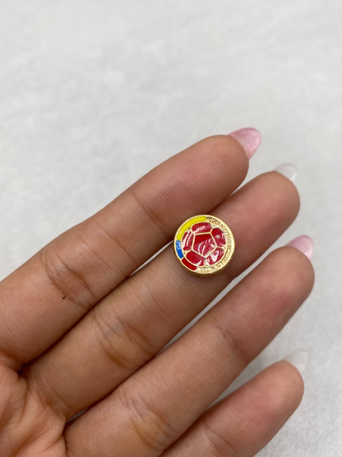 Herraje Seleccion Colombia Oro amarillo 18k 0,92 Gr / 12 Cm