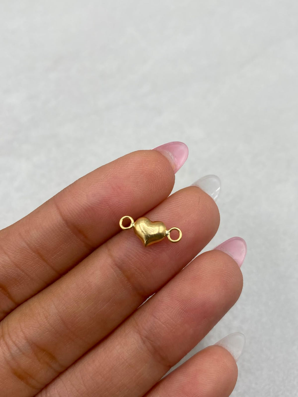 Herraje corazon inflado  Oro amarillo 18k 0,21 Gr / 6 Cm