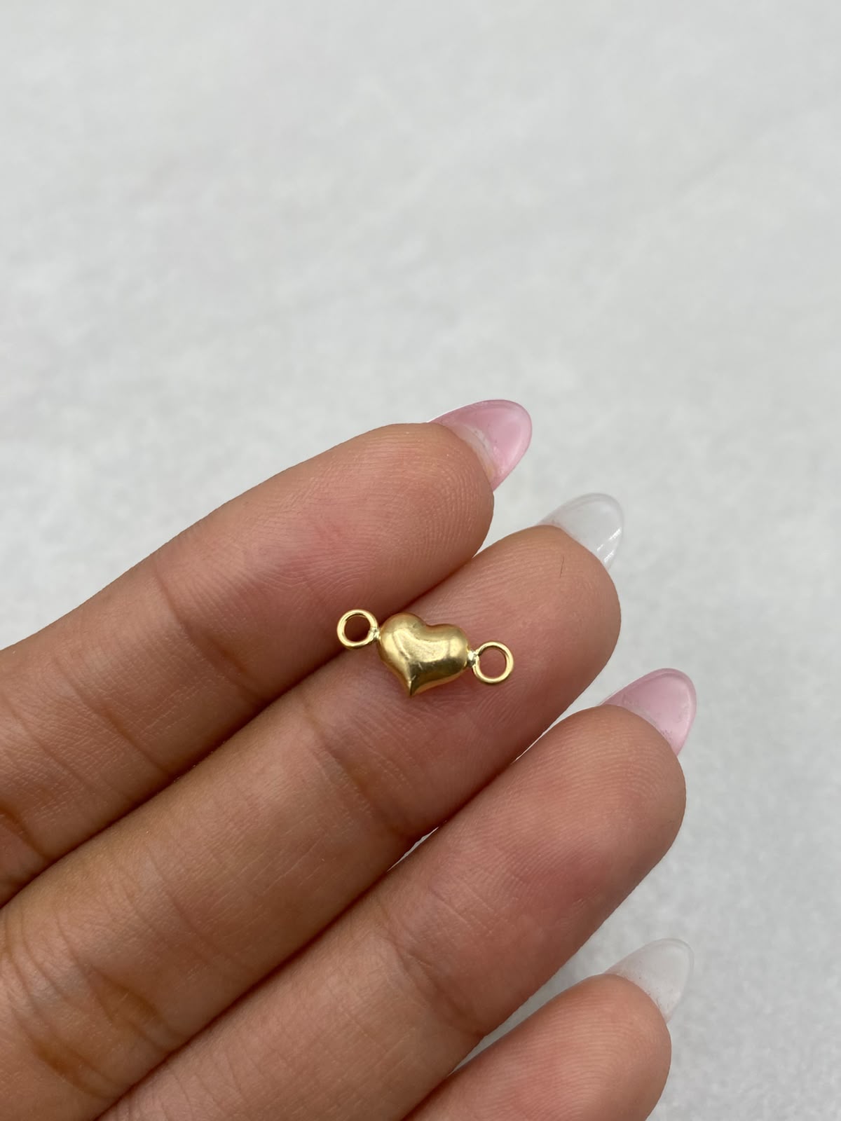 Herraje corazon inflado  Oro amarillo 18k 0,21 Gr / 6 Cm