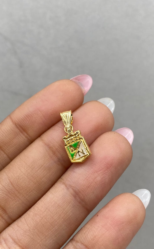 Dije escudo Nacional Oro amarillo 18k 0,46 Gr / 6 mm / 1,7 Cm